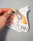 Sticker on transparent foil