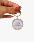 Keychain with rhinestones